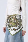 Floral Butterfly Bandana - Olive