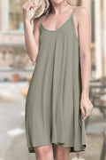 Spaghetti Strap Mini Dress - Grey