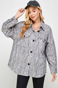 Animal Print Corduroy Jacket