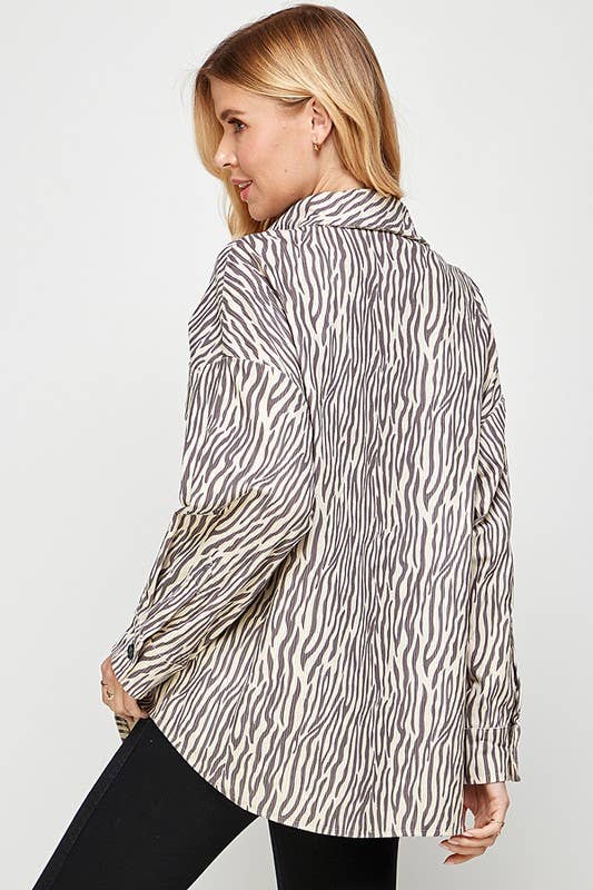 Animal Print Corduroy Jacket