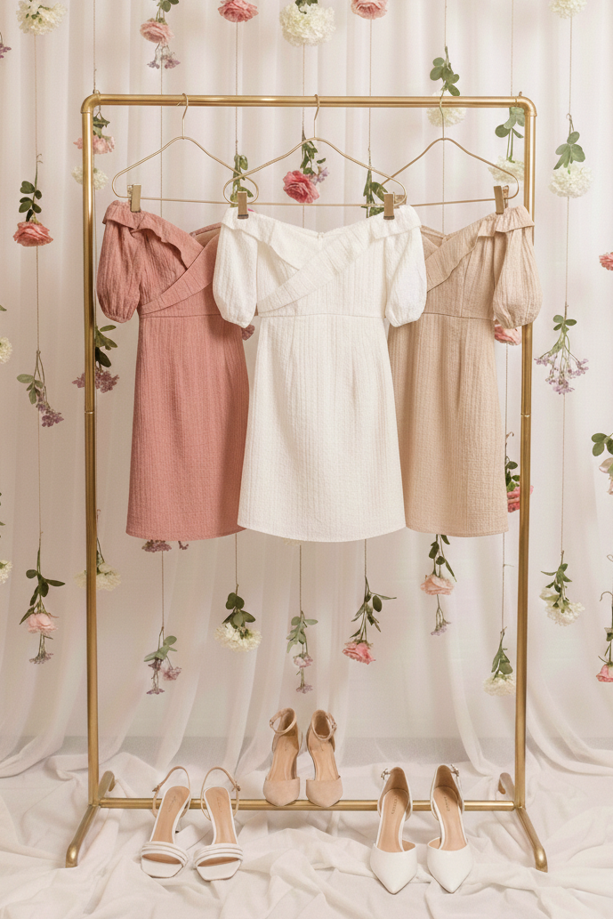 Off-Shoulder Mini Dress – White
